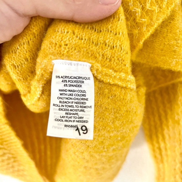 Rachel Parcell Yellow Treasure Pointelle Knit Ruffle Sweater Size XS‎ NWT - Picture 10 of 10
